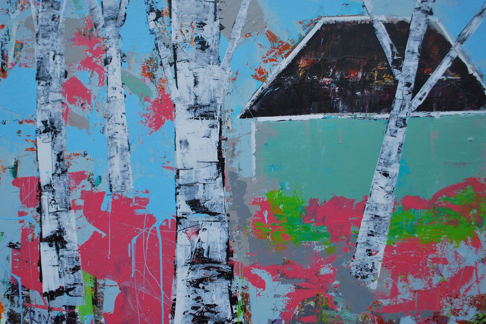 "Deep in the Forest" Painting Print on Wrapped Canvas, 60"x40"