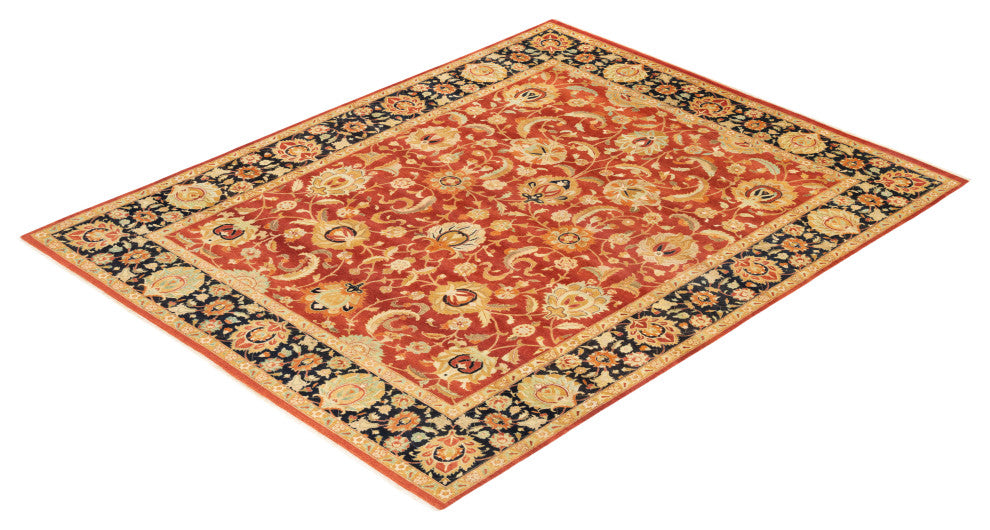 Amari, One-of-a-Kind Hand-Knotted Area Rug Orange, 8'1"x10'1"