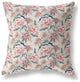 26" Red Pale Green Roses Indoor Outdoor Throw Pillow