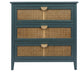 Gewnee 3 Drawer Cabinet, Natural Rattan, American Furniture, Suitable