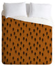 Little Arrow Design Co Black Trees On Dark Maple Duvet Cover Set, Queen