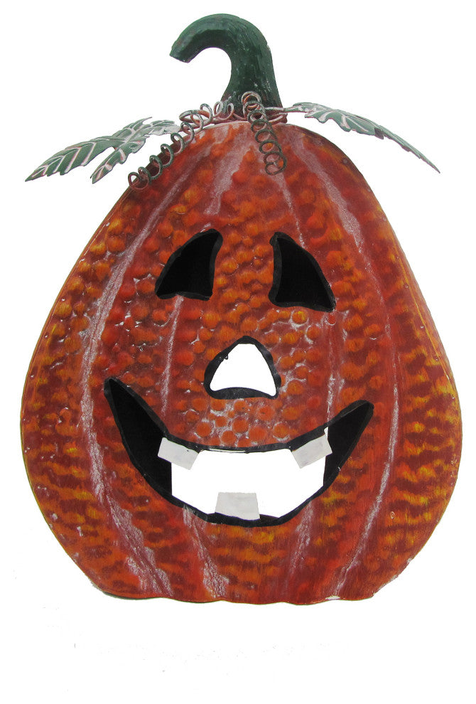 Metal Jack-O-Lantern Decorations, Set of 3