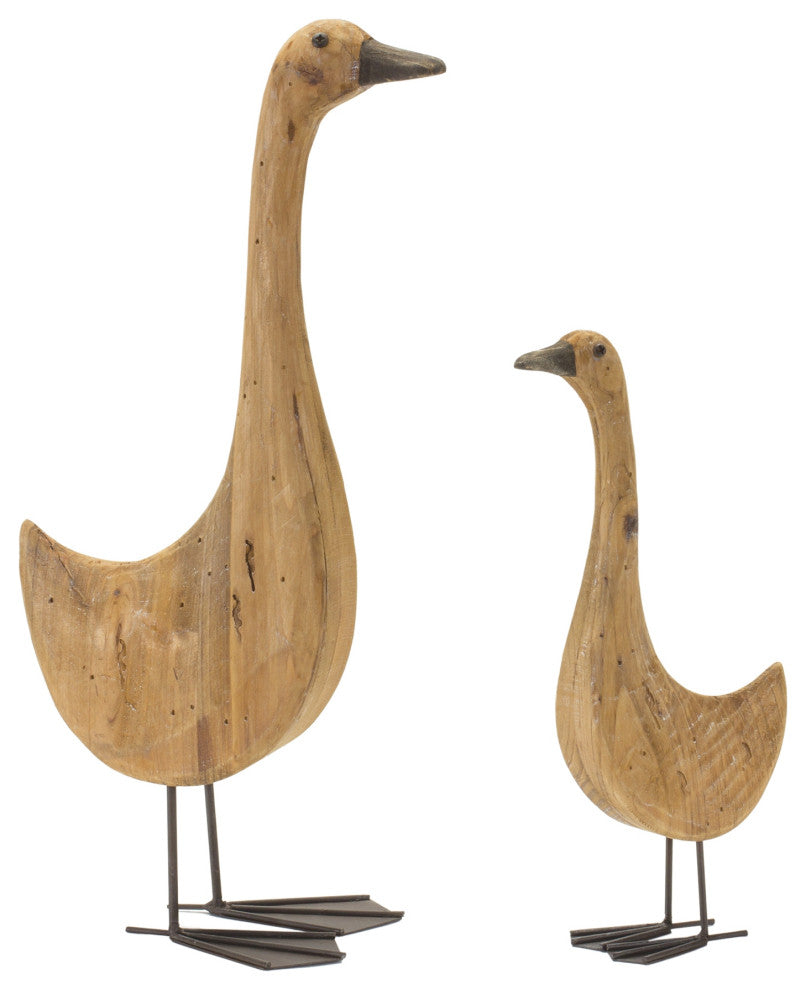 Goose Figurine, 2-Piece Set