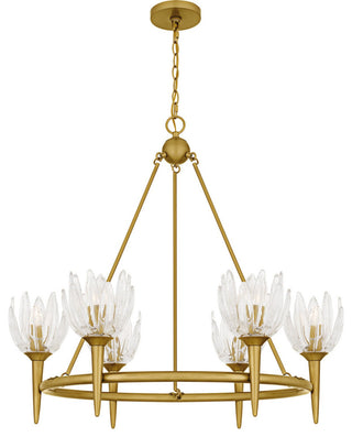 Shea Six Light Chandelier in Brushed Gold