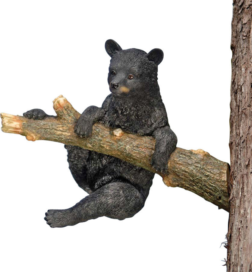 Climbing Bear Cub Tree Hanger Statue