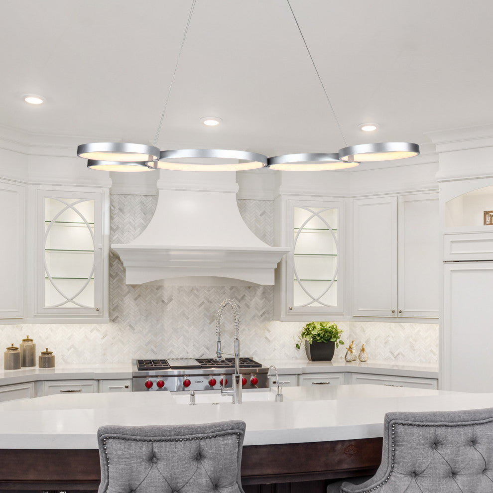 Capella LED Chandelier, Silver