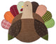 DII Embroidered Turkey Placemat, Set of 4