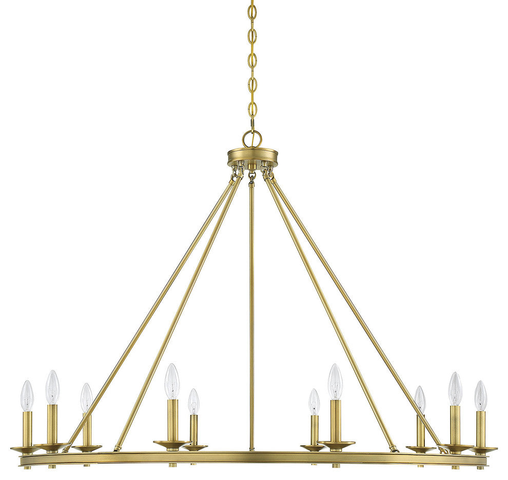 Middleton 10-Light Chandelier, Warm Brass