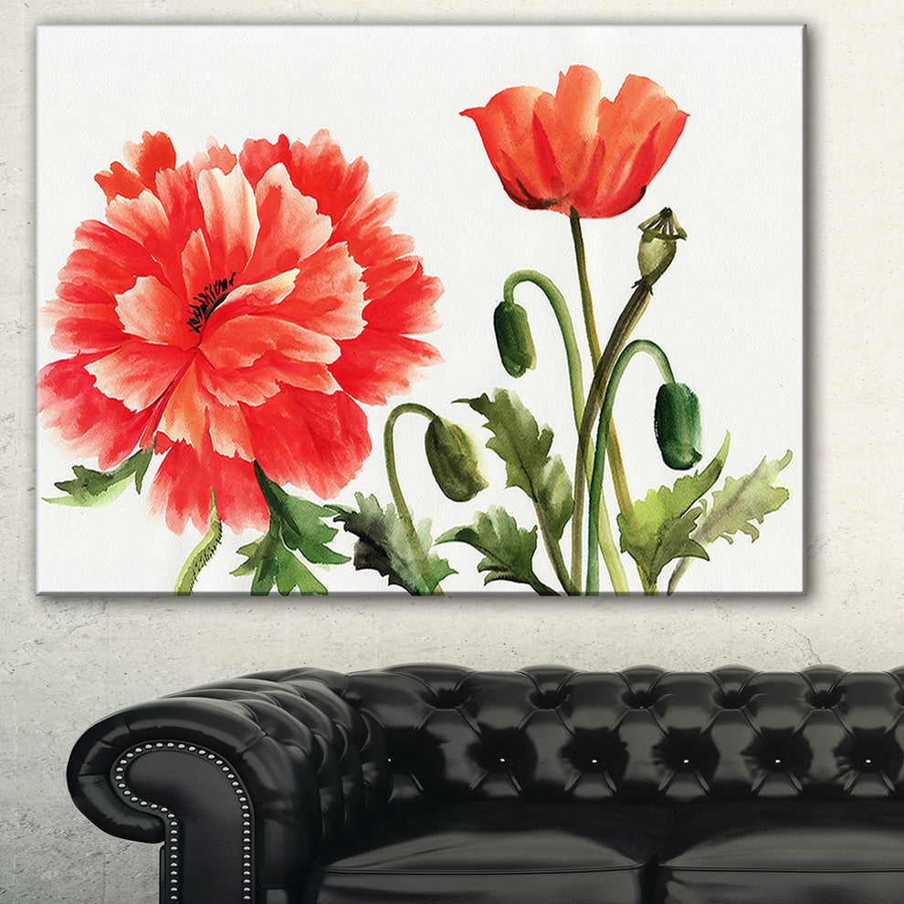 "Red Poppies" Canvas Print, 40"x30"