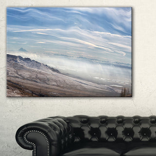 "Winter Mountains in Caucasus" Oversized Beach Canvas Artwork, 32"x16"