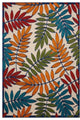 6x 9 Multicolored Leaves Indoor Outdoor Area Rug
