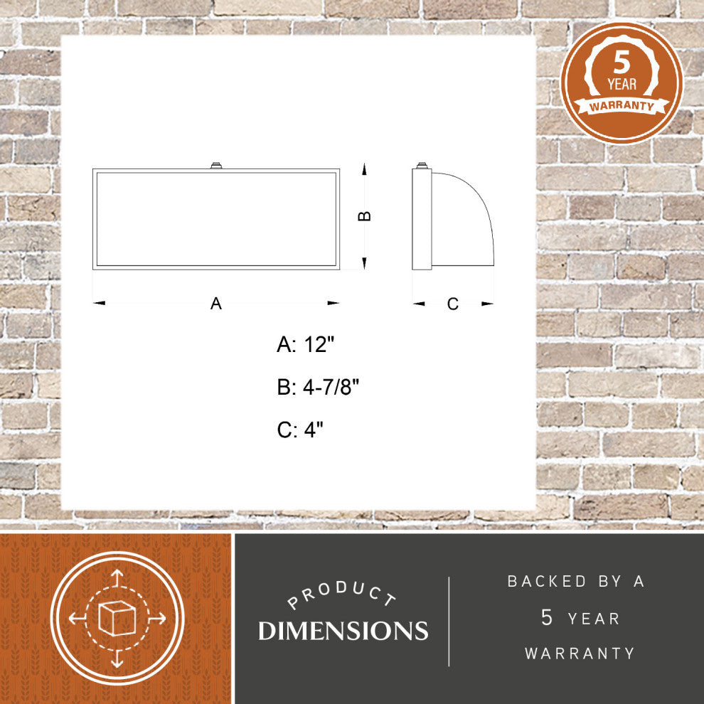 Walsh 12" Outdoor Wall Light Dark Bronze