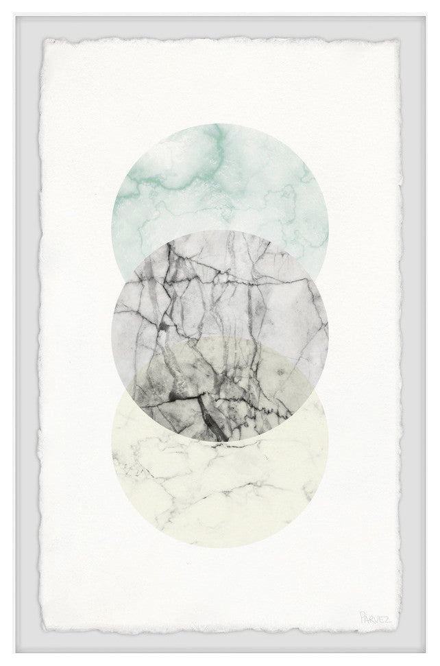 "Metallic Marble" Framed Painting Print, 30"x45"