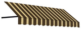 Awntech 8' Dallas Retro Acrylic Fabric Fixed Awning, Brown/Tan Stripe