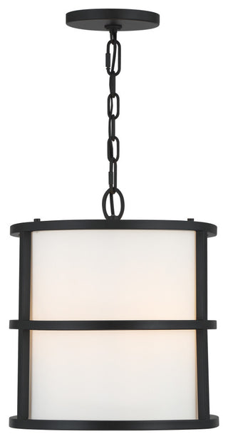 Brian Patrick Flynn for Crystorama Hulton 3 Light Matte Black Pendant