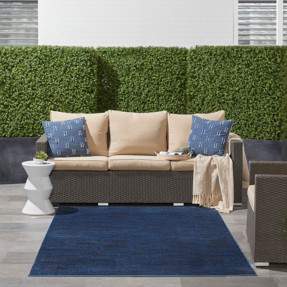 Nourison Essentials 6' x 9' Midnight Blue Outdoor Area Rug