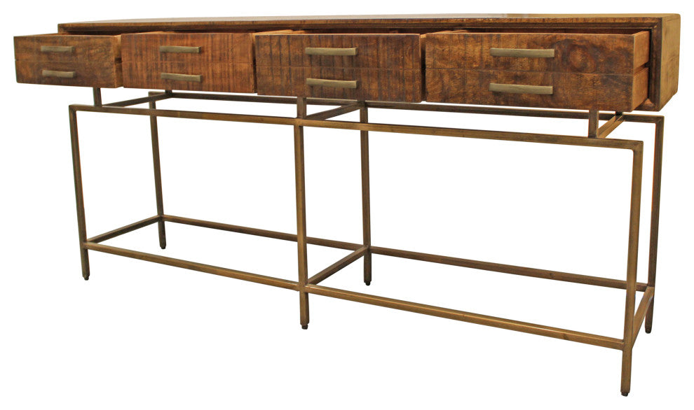 Goldbust Console Table with 4 Drawers