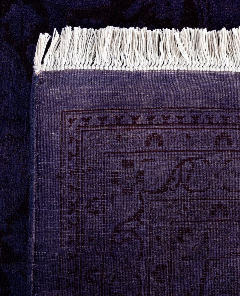 Overdyed One-of-a-Kind Hand-Knotted Area Rug Purple, 8' 2" x 10' 4"