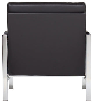 Atlas Bonded Leather Lounge Chair, Black