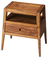 Stylish Tapered Acacia Side Table