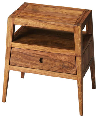 Stylish Tapered Acacia Side Table