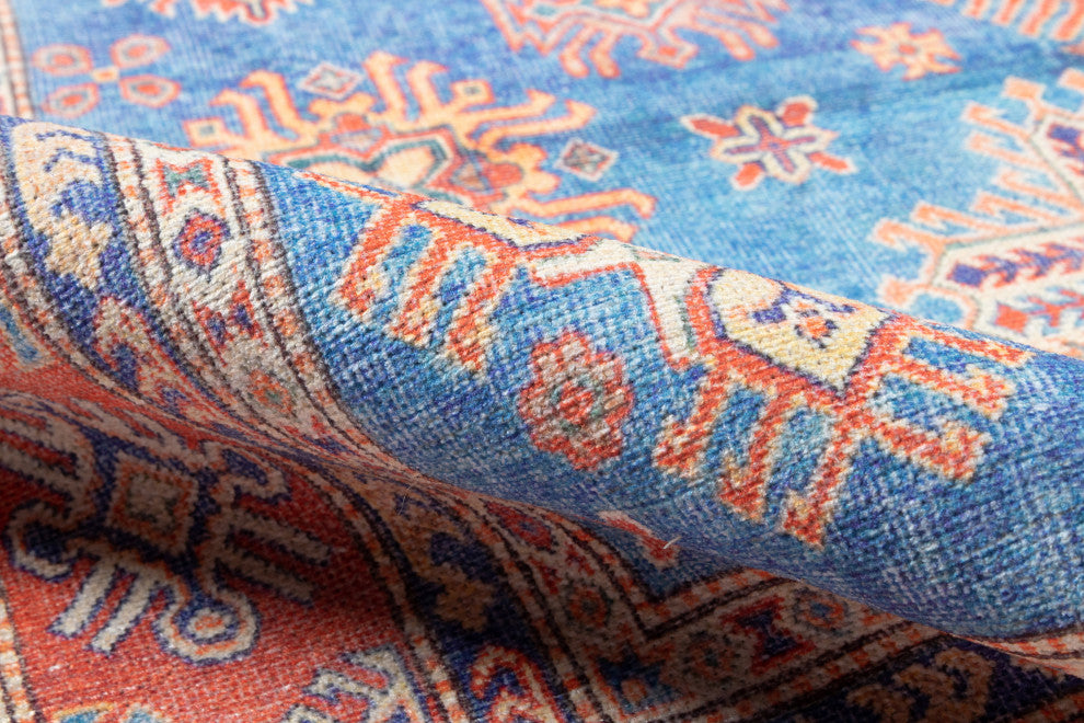 Momeni Chandler Cotton Polyester Traditional Blue Rug 4' X 6'