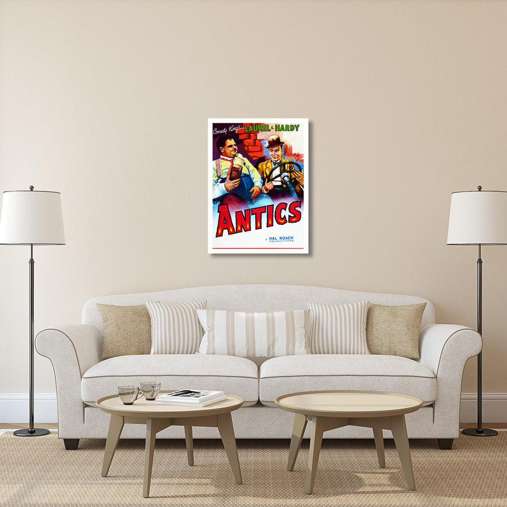 "Laurel & Hardy - Antics" Canvas by Hollywood Photo Archive, 30x40"