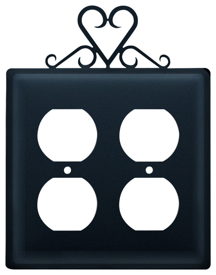 Heart Double Outlet Cover