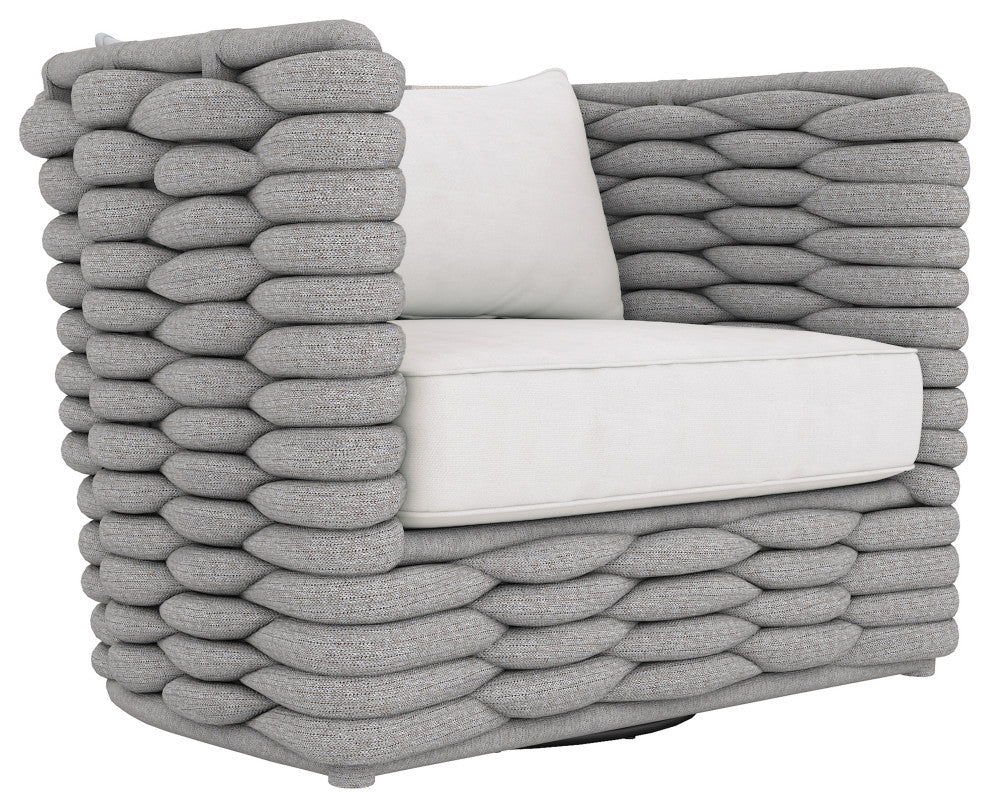 Bernhardt Wailea Nordic Gray Outdoor Swivel Chair