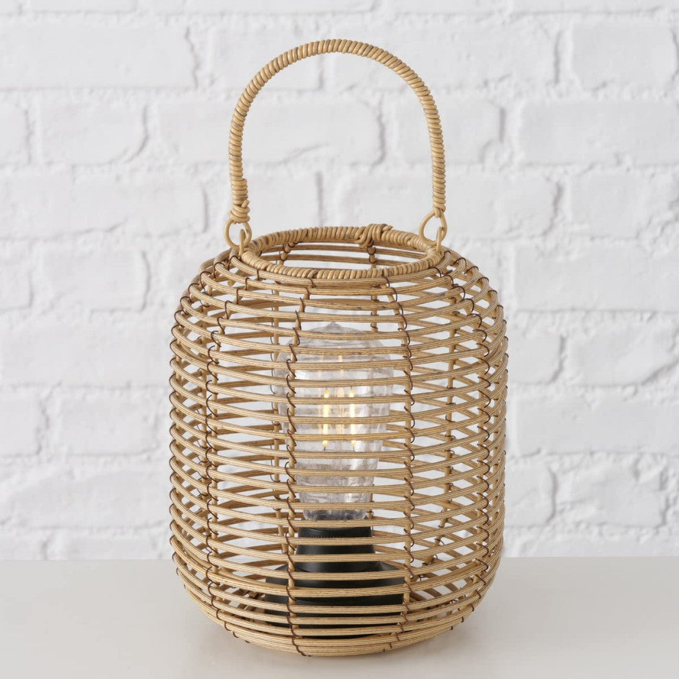 Cordless Wicker LED Table Lamp
