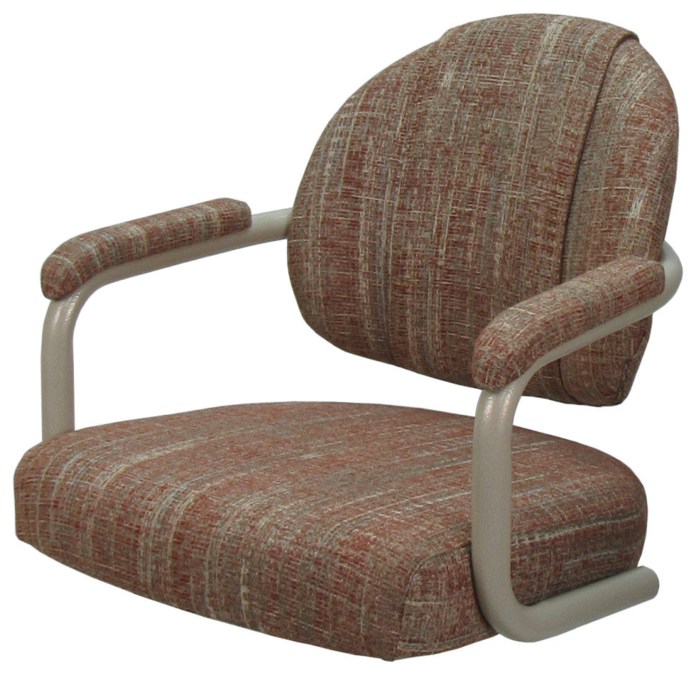 Swivel Tilt Metal Counter 26" 30" Bar Stool M-70, Watusi Madder - Beige, 26"