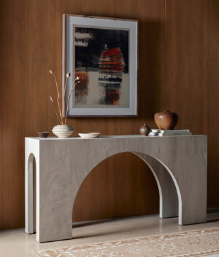 Fausto Console Table-Bleached Guanacaste