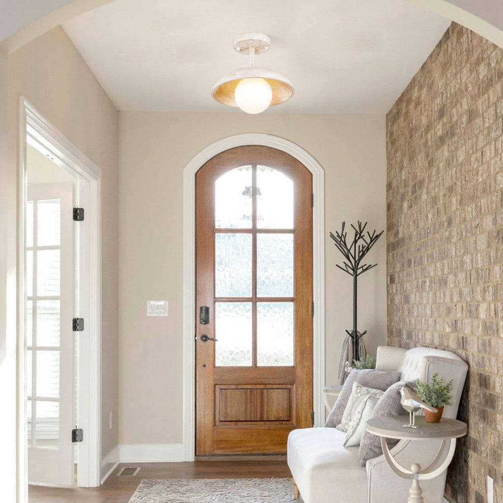 10.6 in 1-Light Modern Flush Mount Ceiling Lighting