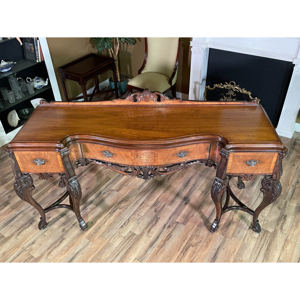 Antique Walnut Inlaid Sideboard