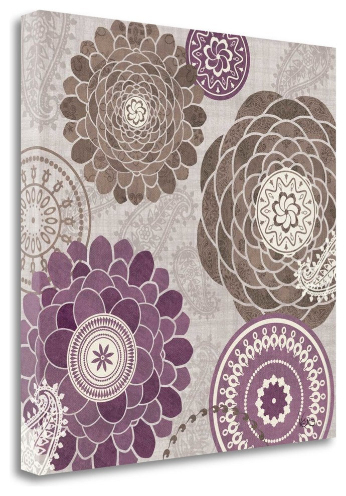"Gray Garden Melody II" By Veronique Charron, Giclee on Gallery Wrap Canvas