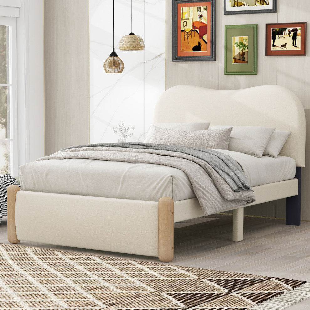 Gewnee Twin Size Upholstered Platform Bed