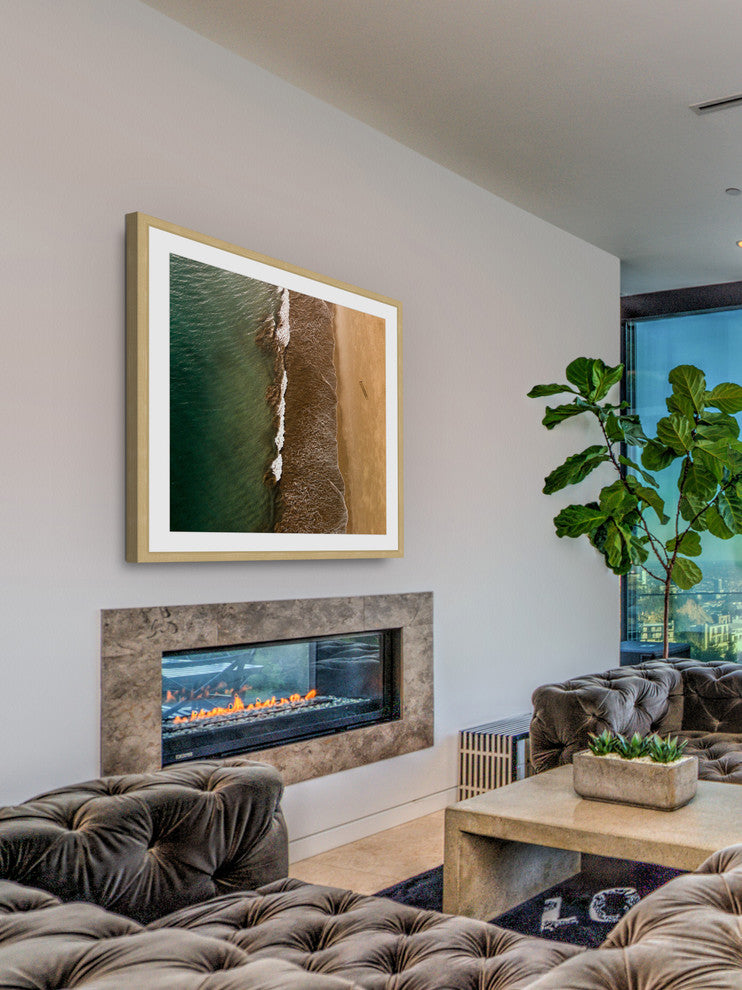"Sea Shore" Framed Print by Karolis Janulis