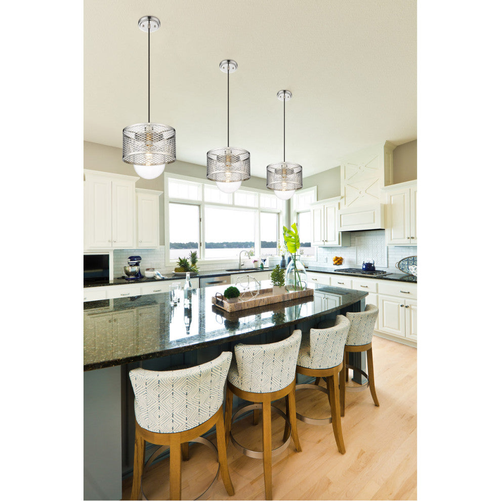 Zlite 3037P11-PN 1-Light Pendant, Clear