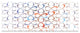 Butterflies Fractal Outline Art, Abstract Wall Art Canvas, 83"x32", 7 Panels