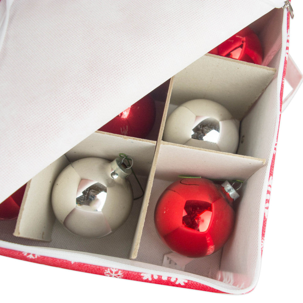 DII Snowflake Print Ornament Storage Large