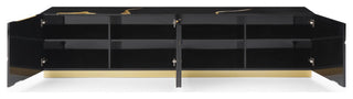 Modrest Aspen Modern Black and Gold TV Stand