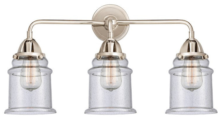 288-3W-PN-G184 Canton 3 Light 24" Bath Vanity Light, Polished Nickel