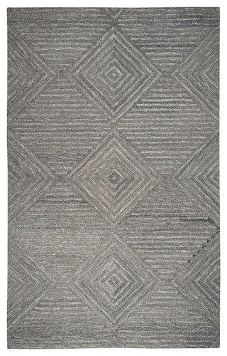 Rizzy Home Suffolk SK334A Gray Geometric/Solid Area Rug, Rectangular 8'x10'