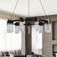 Sorrento 27" 9 Shades ETL Certified Integrated LED Circular Chandelier, Black