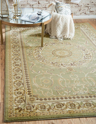 Unique Loom Light Green Napoleon Versailles 2' 2 x 6' 0 Runner Rug