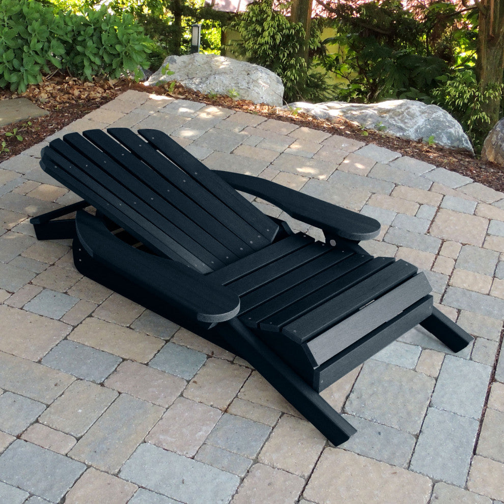 Merrow Folding & Reclining Adirondack Chair, Navy
