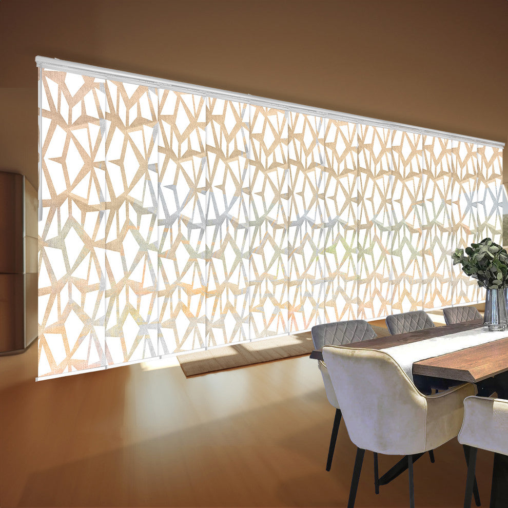 Scattered 12-Panel Track Extendable Vertical Blinds 140-260"W