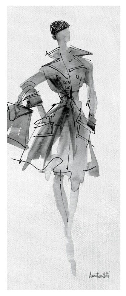 "Fashion Sketchbook VII" Digital Paper Print by Anne Tavoletti, 14"x32"