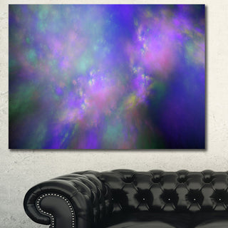 Perfect Purple Starry Sky, Oversized Abstract Canvas Wall Art, 60x40