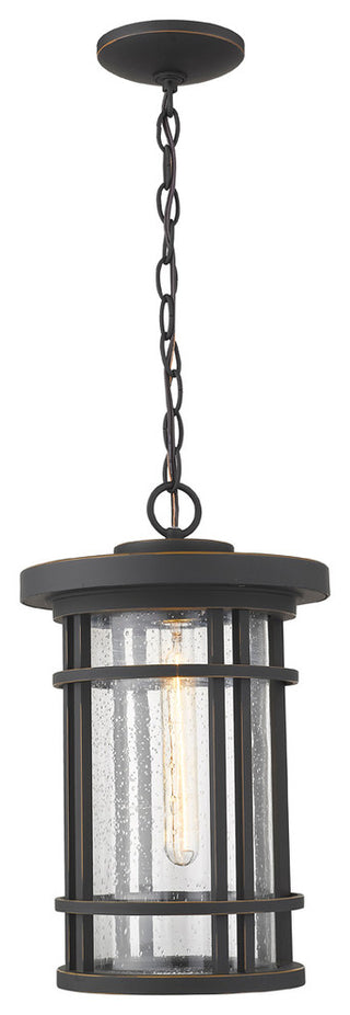 Jordan 1 Light Outdoor Chain Mount Ceiling Fixture, Oil Rubbed Bronze